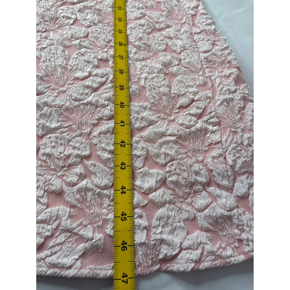 Floreya Women Pink Floral Brocade Midi Dress L Excellent Coquette‎ Cocktail - Picture 8 of 8